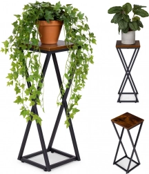 Stojan na květiny loft s geometrickým rámem ModernHome