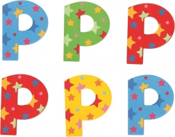 Hvězdičkové písmenko ze dřeva