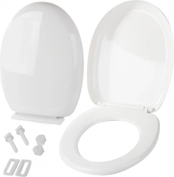 Univerzální WC sedátko s tichým pádem, bílé