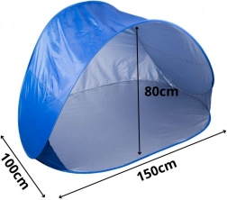 Samoskládací plážový stan s UV ochranou, velký a lehký