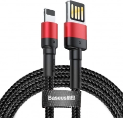 BASEUS Cafule odolný kabel USB‑Lightning 1 m, 2,4 A (černo‑červený)