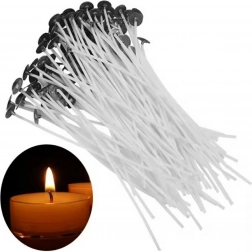 bavlněné knoty do svíček 10 cm, 10 ks