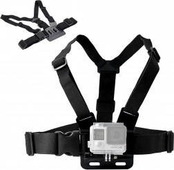 Hrudní popruh na akční kameru s držákem pro telefon