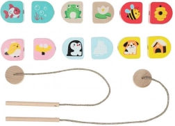 Cubika kde bydlíme – dřevěný navlékací set pro děti