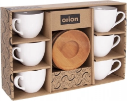 Porcelánové šálky s podšálky WHITELINE 100 ml, 6 ks