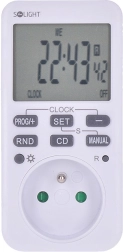 Solight digitální týdenní časový spínač s podsvíceným velkým LCD