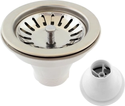 Kovová zátka do dřezu se sítkem 3,5"