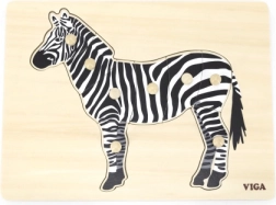 Dřevěná montessori vkládačka VIGA zebra
