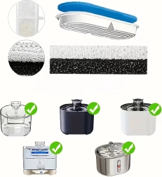 Náhradní filtry do fontánky pro psy a kočky – sada 8 ks