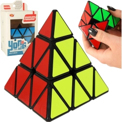 Logická hra PYRAMINX – pyramidová hlavolamová kostka 9,5 cm