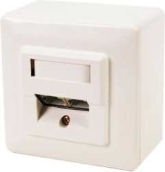 Zásuvka na/zapuštěná CAT5e 2× RJ45 stíněná