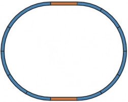 Piko sada kolejí A – základní ovál H0