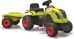 Šlapací traktor CLAAS se zeleným vozíkem