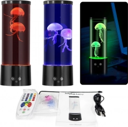 Ozdobná LED lampička s medúzami na baterie a USB kabel