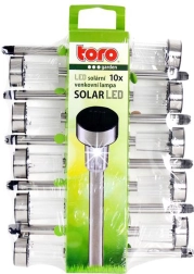 Solární LED zahradní svítidla, sada 10 ks