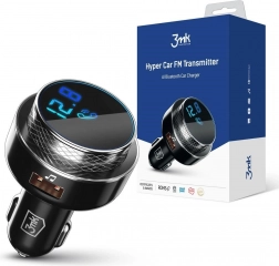 autoadaptér a fm transmitter s bluetooth, 2× usb-a, čtečka karet a rychlé nabíjení