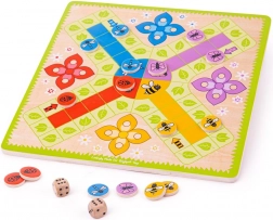 Bigjigs Toys člověče, nezlob se! louka – dřevěná rodinná hra