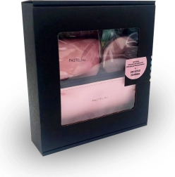Dárková sada PASTELINI růžová – peněženka, kosmetická taštička, zrcátko a manikúra