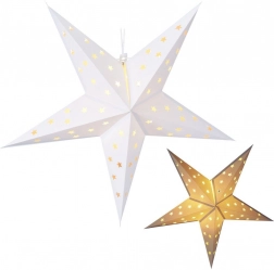 Závěsná svítící papírová hvězda 60 cm