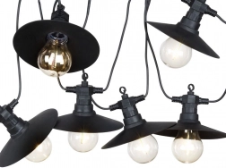 Zahradní světelná girlanda 5,5 m se 6 LED žárovkami, IP44, teplé světlo