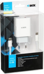 Síťová nabíječka IBOX C-36 USB‑C PD 20W