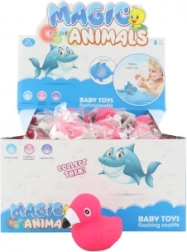 Svítící plameňák do vany