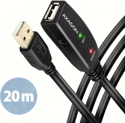 Axagon USB 2.0 Aktivní Prodlužovací Kabel 20m