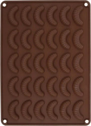 Silikonová forma na rohlíčkové sušenky, oranžová – 30 ks