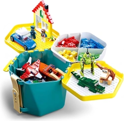 Sluban kbelík s kostkami – zelený