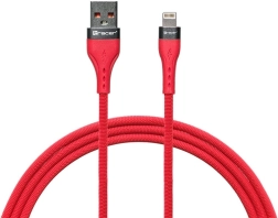 Nabíjecí a datový kabel USB‑A na Lightning 1 m červený TRACER