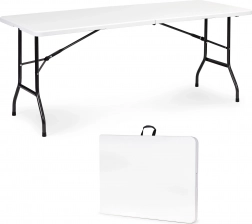 Skládací cateringový stůl 180 cm do kufříku bílý ModernHome