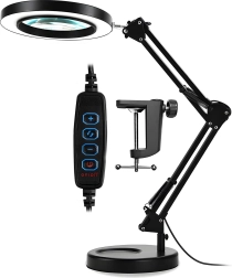 Stolní LED lampa s lupou
