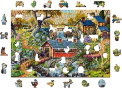 Dřevěné puzzle WOODEN CITY Venkovské mosty 2v1, 505 dílků