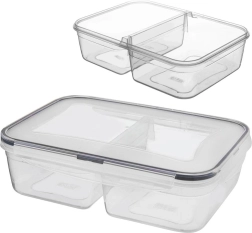 Dělený potravinový box s víkem a těsněním 2 l