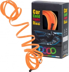 Ambientní LED osvětlení do auta USB / 12 V, pásek 5 m – Oranžová