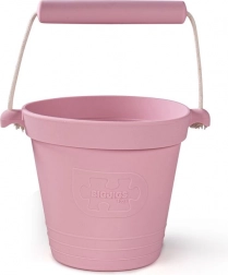 Silikonový plážový kyblíček světle růžový BIGJIGS TOYS