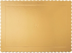 Zlatá obdélníková podložka pod dort 40 × 30 cm