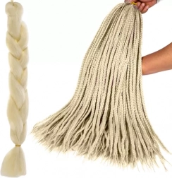 Syntetický cop v odstínu světlá blond 60 cm