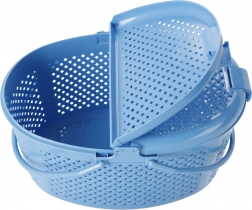 Uzavíratelný oválný piknikový koš modrý