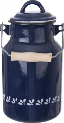 Smaltovaná retro konvice na mléko 2 l modrobílá