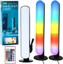 Sada RGB LED ambientních lamp na stůl s dálkovým ovládáním – 2 ks