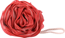 Podložka, koupelová houba ve tvaru růže - červená