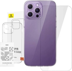 Průhledné pouzdro a tvrzené sklo pro iPhone 14 Pro Max