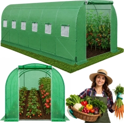 Zahradní fóliovník PRO 6 × 3 × 2 m (18 m²) se zesílenou konstrukcí 25 mm