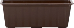 Plastový balkonový truhlík 80 cm hnědý