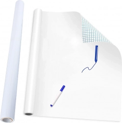 Samolepicí bílá tabule na suché mazání 200 × 45 cm MAZAK