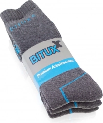 Dlouhé pracovní a sportovní ponožky, šedé, sada 12 párů