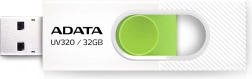Flash Disk ADATA UV320 32GB USB3.2 Bílý-Zelený