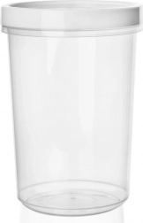 Plastový potravinový kontejner s těsněním a šroubovacím víčkem 1 l