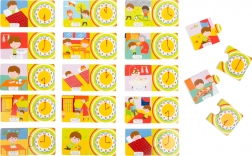 Vzdělávací puzzle dvojice: učení hodin pro děti